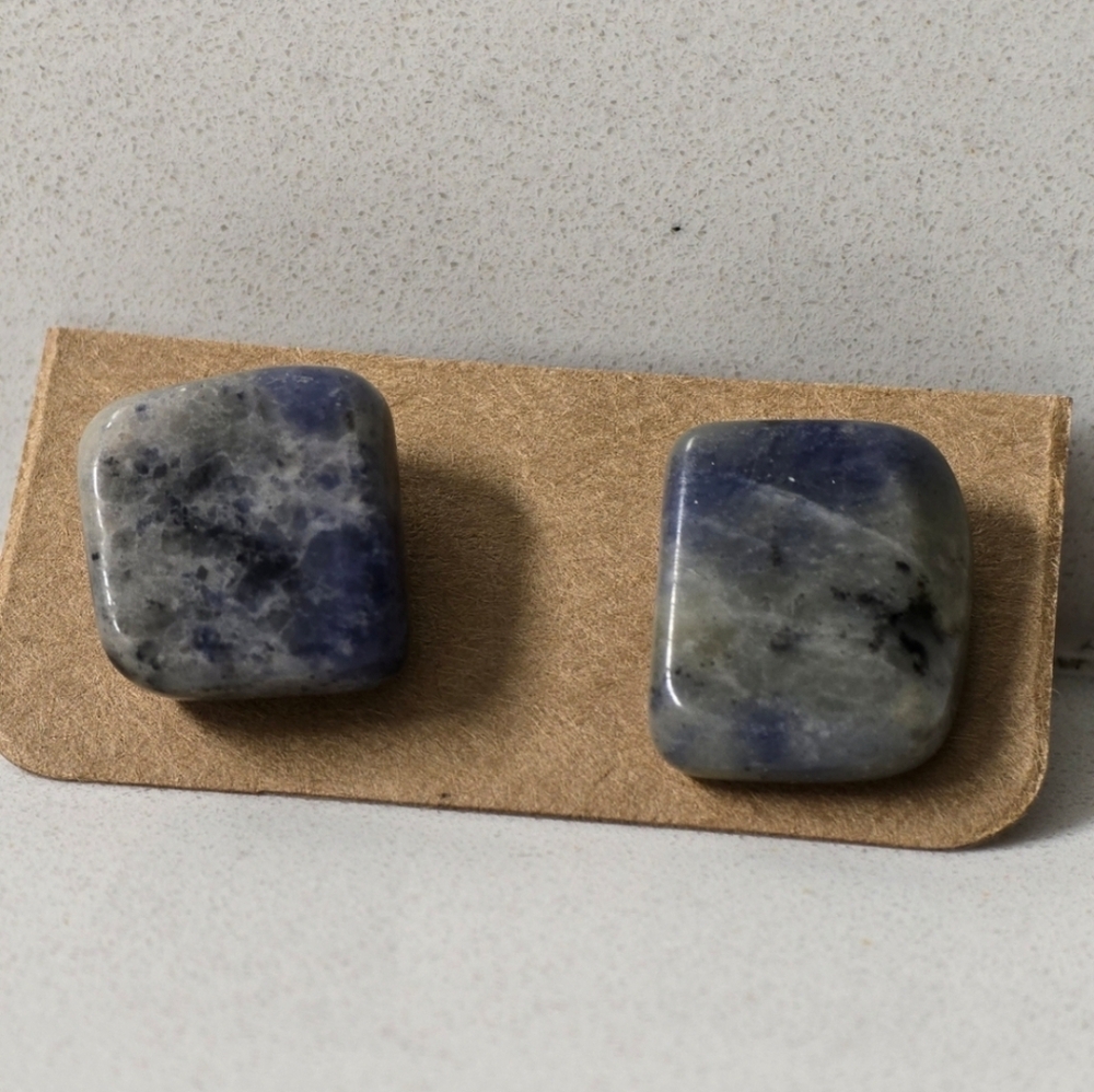 3pk Gemstone Stud Earrings